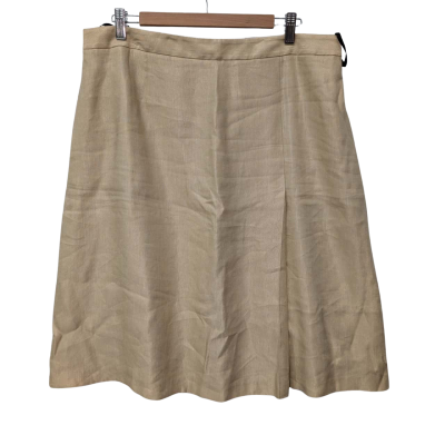 David Lawrence Womens A-Line Gold Linen Skirt Size 16
