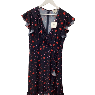 Hi There Womens  Size 14 Short Sleeve Dress  Black  / Red 