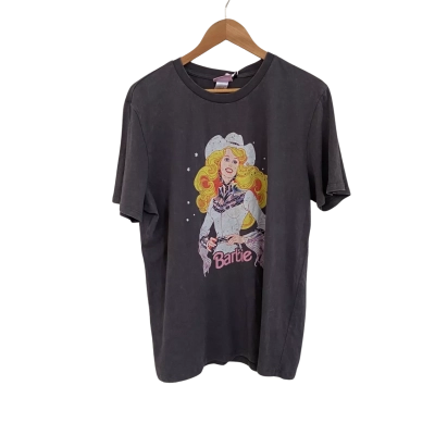 Barbie Womens  Size 18 Short Sleeve Top Grey 