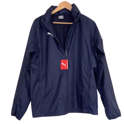 BNWT**. Puma Water Repellent  Navy Zip Up Jacket.  Size M 