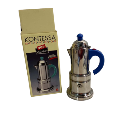 Vev Vigano Kontessa Stainless Steel Italian Espresso Maker