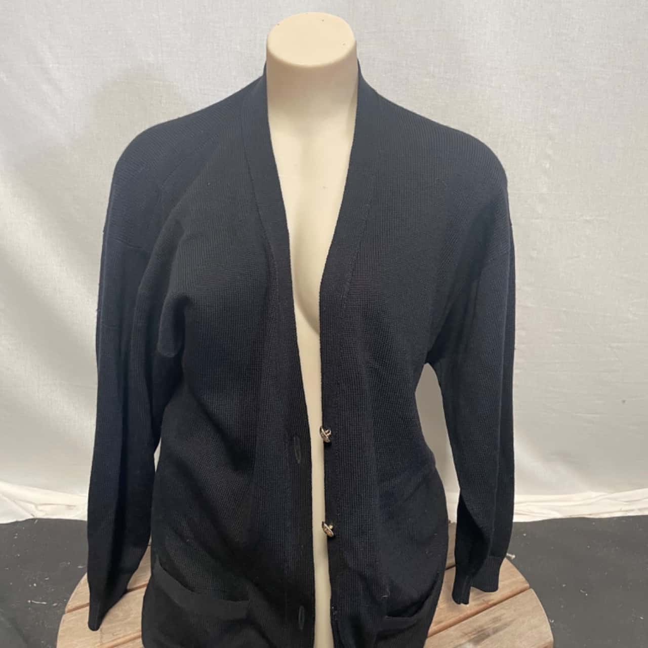 Pringle Womens Size S Open Jacket Black / Gold