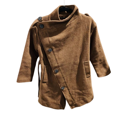 Qicaizhu Girls Size 10 / 8 Wool Blend Winter Coat Brown 