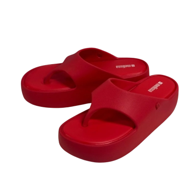 Melissa 'Free Platorm Thong in Red' (Size 9) - Coral Red Colour