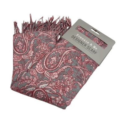 Frankie & Me Womens  Size 0 Scarf Grey / Pink  