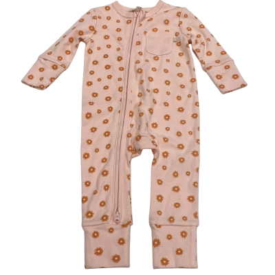 BNWT Sportscraft Kids Size 0 Brown/Pink Pattern Onesie 