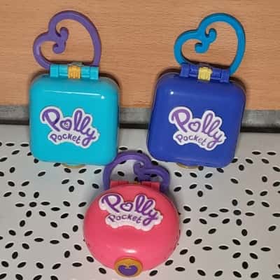 3x Polly Pocket Mini Compacts