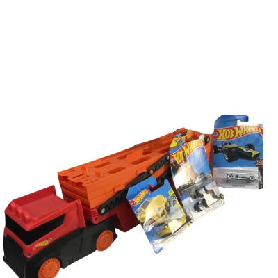 Hot Wheels Car Hauler and Cars as Pictured 