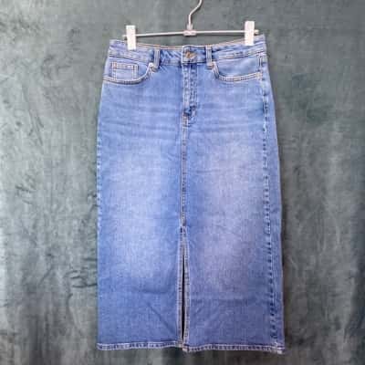 Part Two Womens Denim Skirt Size 36 Blue 