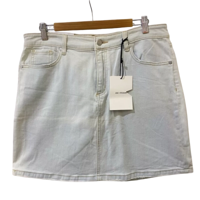 Jac & Mooki Womens Size 32 Denim Skirt Blue / White 