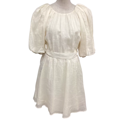 Banana Republic Balloon Sleeve Knee Length Dress  Size L Beige 