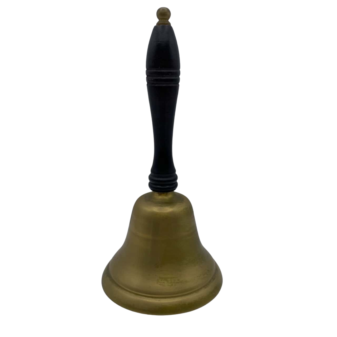 Large 25 cm Vintage Brass Bell with Wooden Handle Beautiful Loud Tone