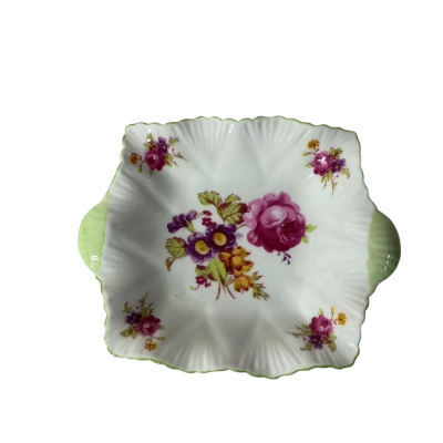 Vintage Shelley Floral Small Fluted Edge Fine Bone China Trinket Dish