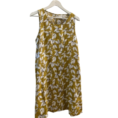Rachel Zoe Womens  Size L Sleeveless Dress  Black  / Mustard / Pattern / White NWT 
