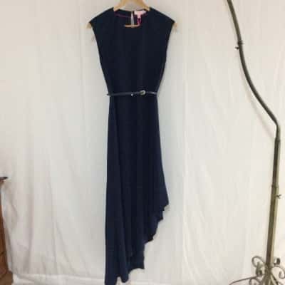 Ted Baker Womens  Size 2 Sleeveless Dress  Navy Blue 