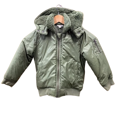 Seed Heritage Kids Moss Green Hooded Puffer Jacket Size 5