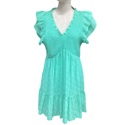 Seed Heritage Womens  Size 14 Short Sleeve Dress  Green 