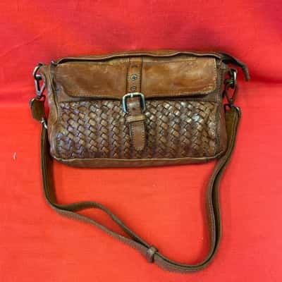 Colorado Women's Cross Body Bag Brown featuring Weaved Detail