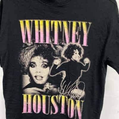 Whitney Houston Womens  Size 8 T-shirts Black  