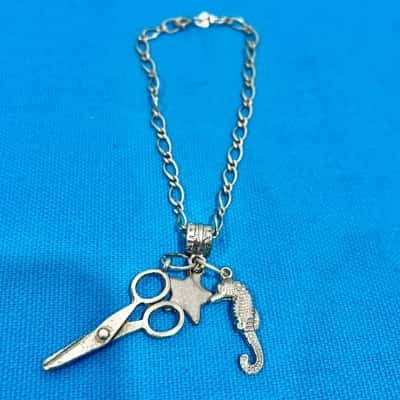 925 Silver Bracelet w/ 3 Charms 