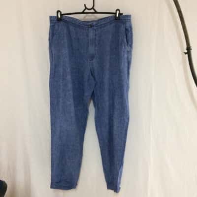 Ermenegildo Zegna Mens Size XL Straight Leg Pants Blue 