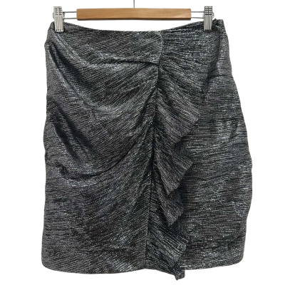 Maje Womens  Size FR 38 Mini Skirt Black  / Silver 