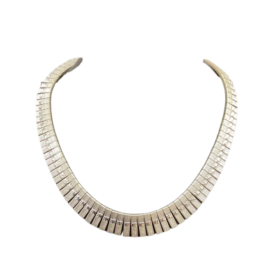  Womens Vintage Necklace Silver Tone Art Deco Style 