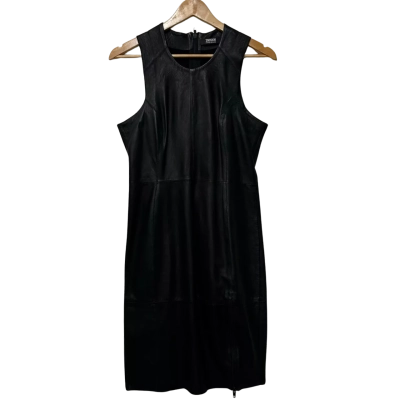 2ndSkin Leather By Design Black Leather Dress Size See description below