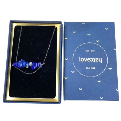 LoveHate Blue Stone Necklace (Boxed)