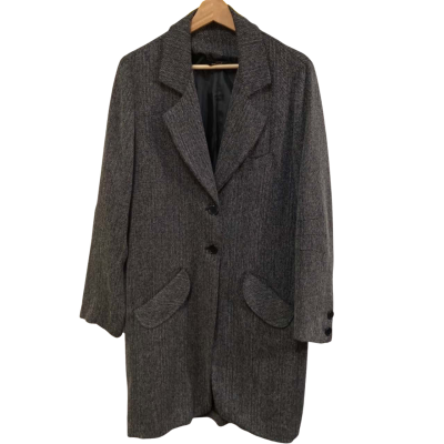 Animale Grey and Black Coat Size 12