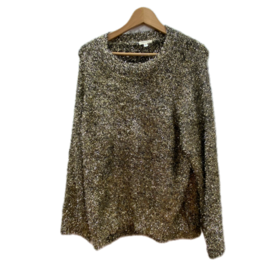 Silence + Noise Womens Jumper Size L Black  / Gold 