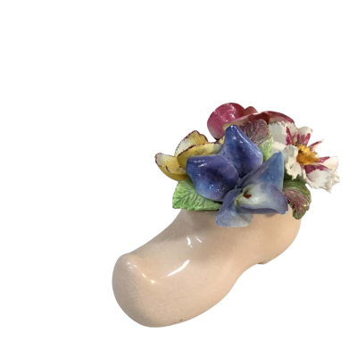 Floral Boot Figurine England Approx 9 x 7cm