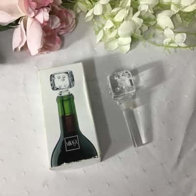 Mikasa Crystal Casino Dice Bottle Stopper (boxed)