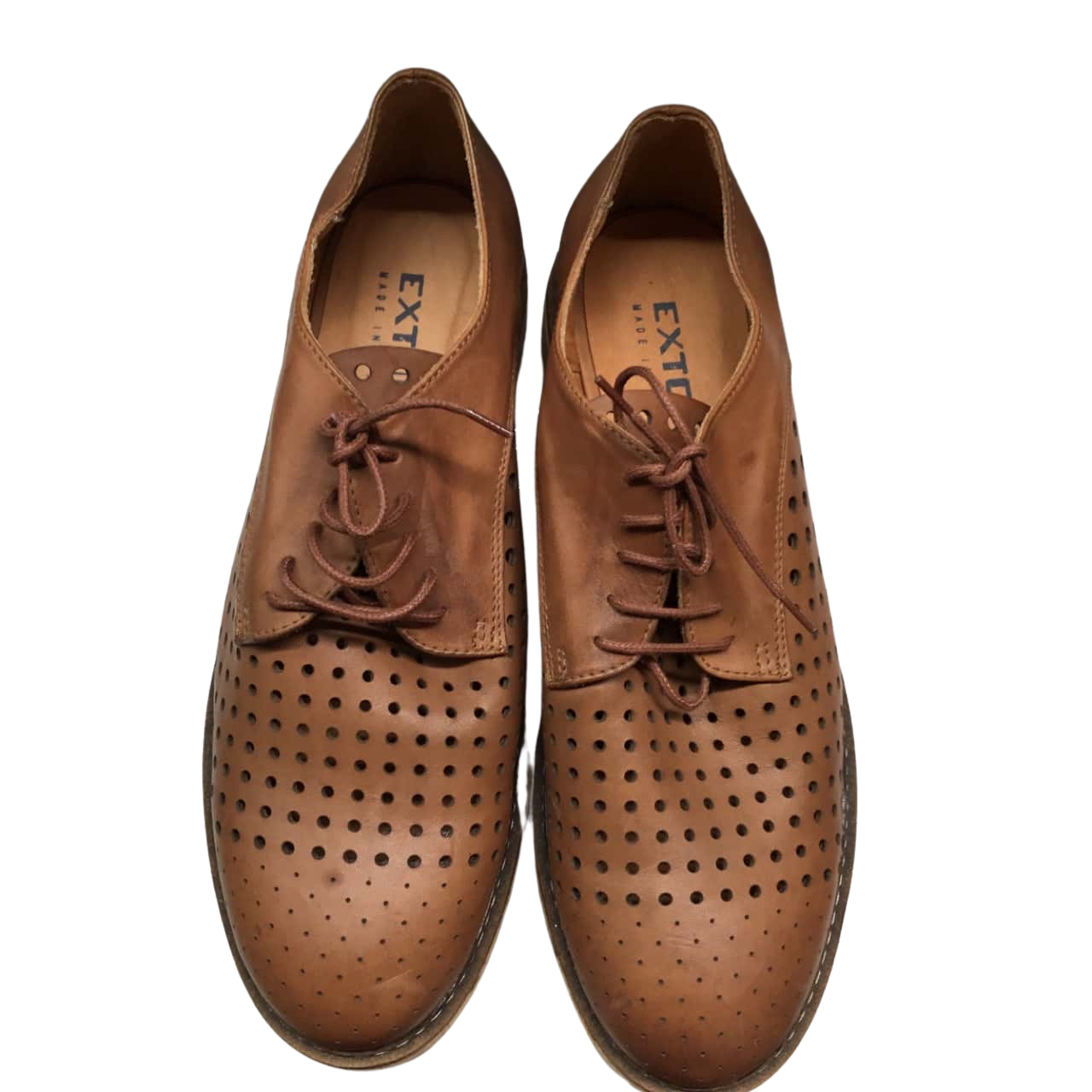 Mens Exton Size 41 Brown leather casual shoes