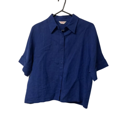 Womens Gorman Size XS Short Sleeve Shirt Blue 