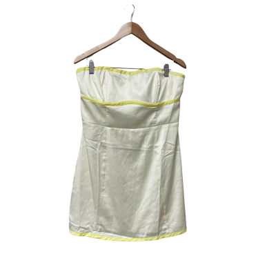 BNWT SNDYS Womens  Size XL Strapless Dress Yellow 
