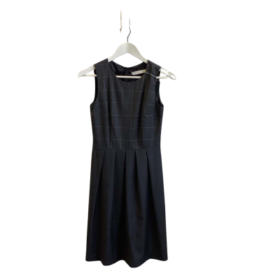 Brand New Rhodes & Beckett Womens Size 4 Wool Sleeveless Midi Dress Charcoal Check