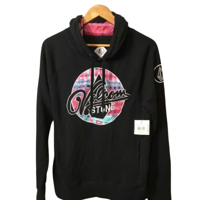Volcom Womens  Size 14 Hoodie Black/multicolour