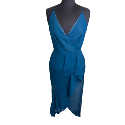  Womens  Size 8 Sleeveless Dress  Blue 