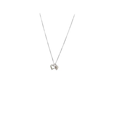 Womens 925 Silver Heart and Koala Pendant Necklace