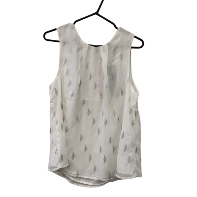 Liz Jordan Womens  Size 14 Sleeveless Top White 