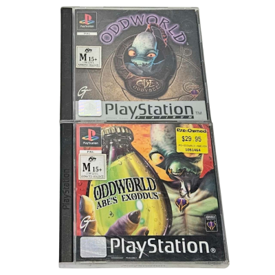 Playstation One Oddworld: Abe's Oddysee & Oddworld: Abe's Exodus.