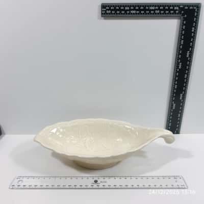 Vintage Porcelain England Cabbage Leaf Platter Server 