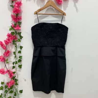 Stella McCartney Womens Strapless Dress Size 10 Black  