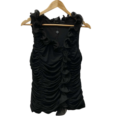 Events Womens  Size 12 / M Ruffle Sleeveless Top Black  