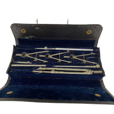 Vintage precision drafting tool set