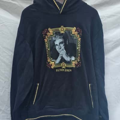 Elton John  Unisex  Size XL Hoodie Black  