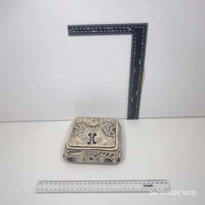 Made In India Jewellery Box and Lid Hand Decorated 