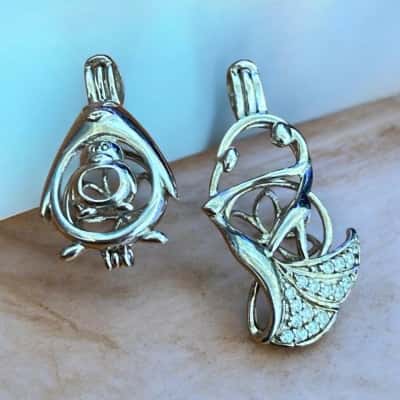 925 Silver cage pendants