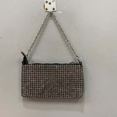  Womens Small Diamonte Handbag / Shoulder Bag 